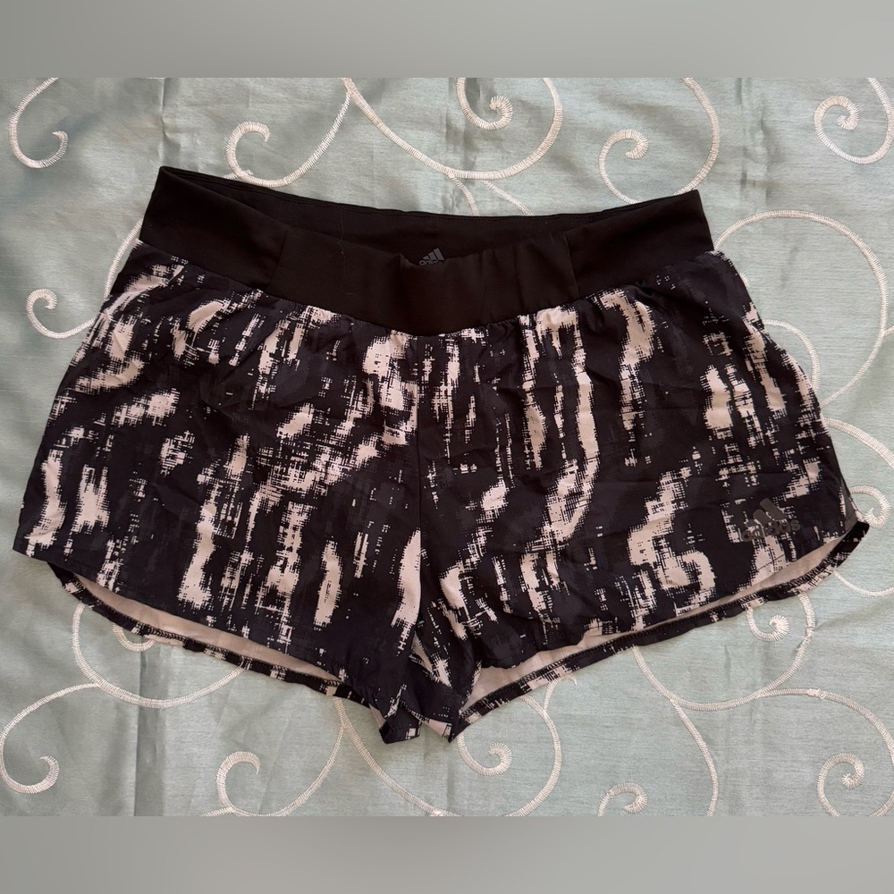 Adidas Black and White Climalite Energy Running Small Shorts